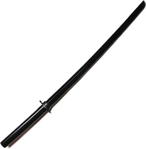 Vista 2 de E-BOGU Conjunto de equipo de entrenamiento de arte marcial con vainas de plástico y protector de mano Tsuba (negro)