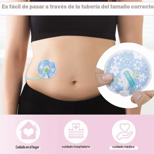 Vista 6 de 32 fundas para botones de tubo G, almohadillas de algodón para apoyo de alimentación, suministros de algodón reutilizables, fundas suaves