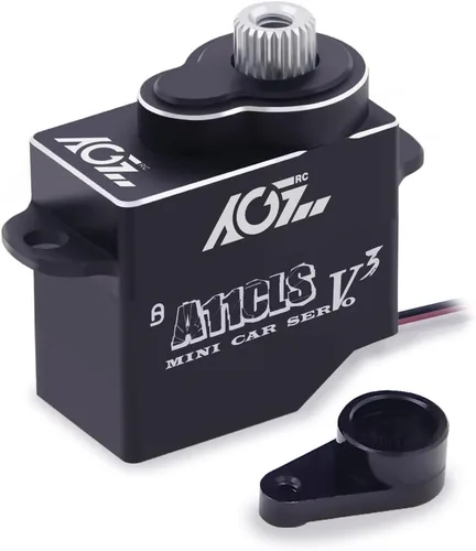 Vista 9 de AGFRC 6.6 lbs HV RC Micro Servo para coches Mini-Z (A06CLS V2 Negro) 6g Ultra-Light, 0.052s High Speed, Programmable, Digital Coreless Motor, Full