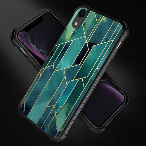 Vista 169 de Funda compatible con iPhone XR, diseño de elefantes africanos para niñas, diseño de patrón a prueba de golpes, antiarañazos, carcasa trasera