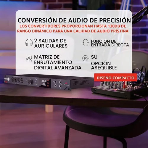 Vista 5 de Antelope Audio Orion Studio Synergy Core - Interfaz de audio digital profesional con 12 preamplificadores y 50 complementos en tiempo real, interfaz
