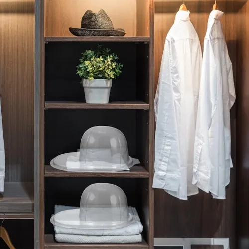 Vista 9 de Garneck Soporte de escritorio 12 piezas de plástico para sombrero, insertos de gorras de béisbol, forro de sombrero de Snapback, soporte
