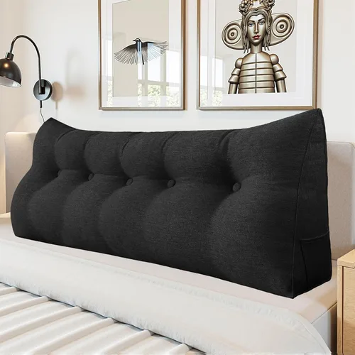 Vista 21 de Almohada de Cuña para Cabecero - Almohada Triangular para Cabecero de Cama, Almohada de Cuña para Descanso en la Cama, para Sentarse en la Cama