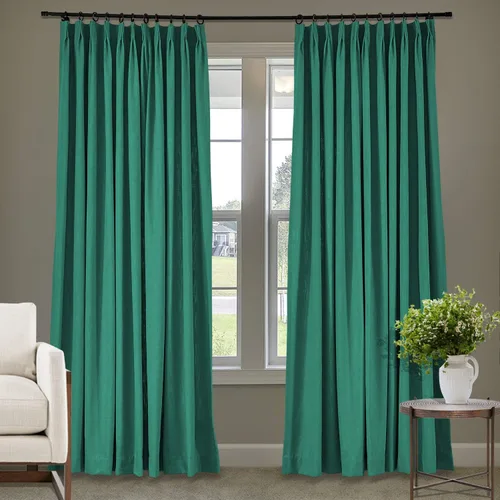 Vista 21 de Frelement Cortinas plisadas de lino de algodón de 100 pulgadas de ancho y 102 pulgadas de largo, cortinas con reducción de ruido para sala