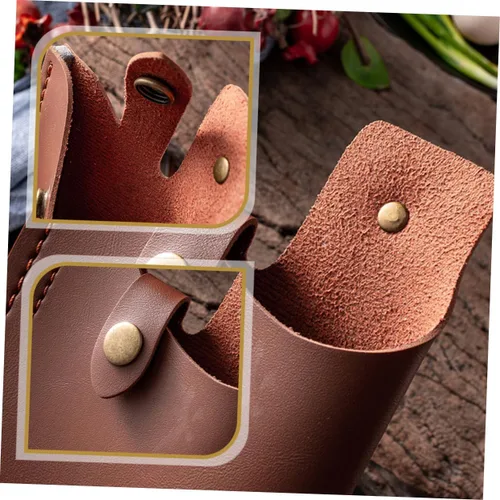 Vista 9 de Mobestech Funda protectora de cuero artificial para cuchillos de cocina, cubierta compacta para cuchillos de almacenamiento de chef, viajes, 9.76 x