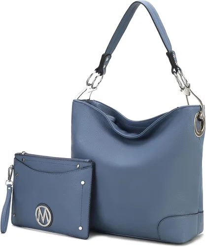 Vista 42 de MKF Collection Mia K - Bolso Hobo para mujer, de piel vegana, bolso de hombro holgado, bolso con asa superior