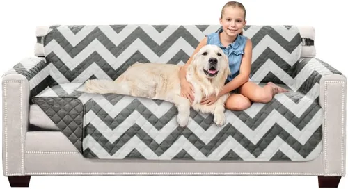 Vista 160 de Sofa Shield - Funda para sofá Loveseat con correa patentada, protector de cojín, funda reversible diseñada en EE. UU. resistente a manchas