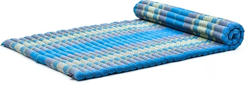 Vista 47 de Leewadee - Colchón de piso plegable - Futón japonés enrollable -Alfombra de tatami triple pliegue - Cama de piso para invitados - Colchón de camping