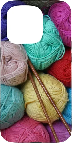 Vista 14 de Knitting and Crochet Colorful Yarn Photo Knitting Needles Case for iPhone 17