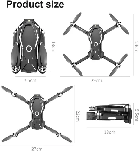 Vista 9 de Remote Control Aerial Drone with 3-Camera 8K HD Brushless Power Intelligent Avoidance Obstacle Trajectory Flight, Optical Flow Hover, Gesture