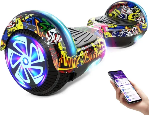 Vista 8 de CBD Hoverboard, Bluetooth 6.5" All-Terrain Off-Road Scooter with LED Lights Negro