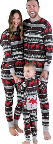 Vista 33 de Lazy One - Pijamas navideñas a juego con solapa trasera; para perros, bebés, niños, adolescentes y adultos