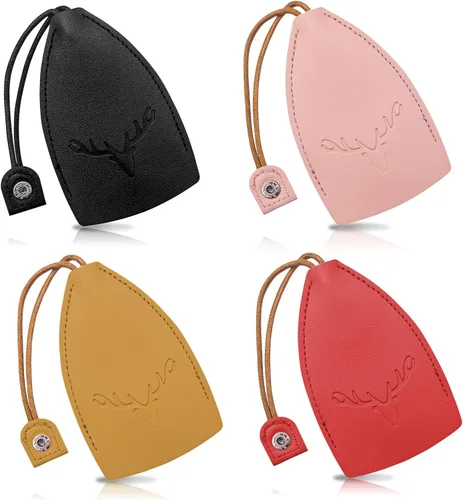 Vista 8 de Lindo 4PCS Estuche de llave de coche de cuero PU, Funda de llave extraíble