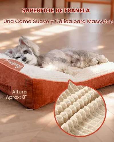 Vista 2 de Cama ortopédica para perros y gatos de interior, cómodas camas planas para cachorros con funda extraíble lavable, cama para perros pequeños
