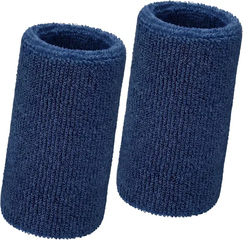 Vista 13 de WILLBOND 2 muñequeras de 6 pulgadas para hombres y mujeres, bandas de algodón atléticas de humedad para tenis, baloncesto, correr