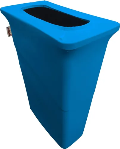 Vista 84 de LA Linen Funda elástica de elastano ajustable para cubo de basura Slim Jim de 23 galones, cubierta de contenedor de residuos, decoración de patio