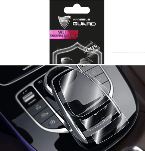 Vista 3 de IPG Para MERCEDES BENZ Command Touchpad Controller Protector de hidrogel Invisible Ultra HD Película transparente anti arañazos