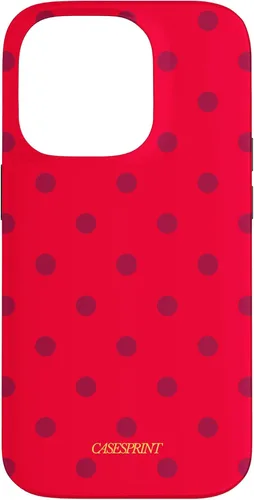 Vista 17 de Carcasa para iPhone 17 con diseño de lunares de sandía rojos