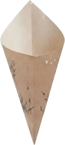 Vista 2 de Conetek - Conos de papel negros de 10 pulgadas para aperitivos, ecológicos: Perfectos para aperitivos, conos de papel aptos para alimentos Estampado