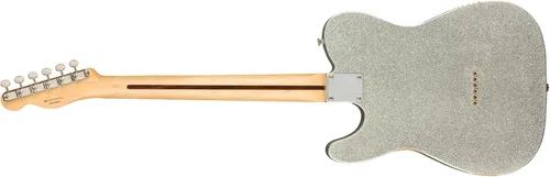 Vista 2 de Fender Brad Paisley Road - Guitarra eléctrica Telecaster desgastada, brillo plateado, diapasón de arce