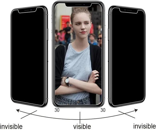 Vista 3 de Ailun Protector de pantalla de privacidad para iPhone 11 Pro/iPhone Xs/iPhone X [5.8 pulgadas], paquete de 2 fundas antiespía y protección privada