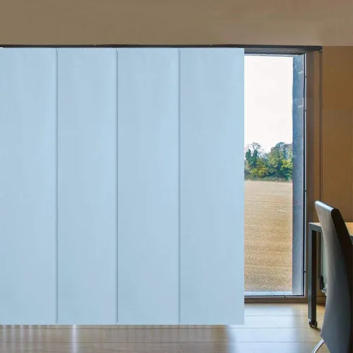 Vista 29 de LETAU - Persianas corredizas 100% opacas con riel, hechas verticalmente para ventanas grandes, puertas corredizas, espacios abiertos y divisores