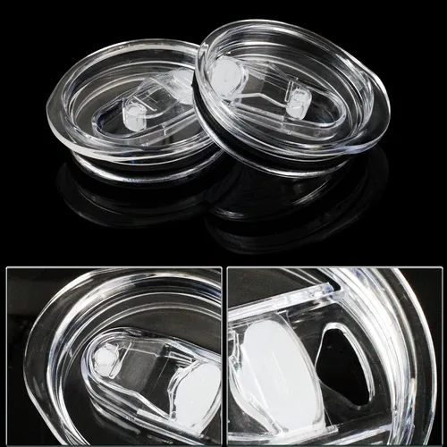Vista 5 de Tapas de repuesto para vaso delgado de 20 onzas, a prueba de derrames, resistentes a salpicaduras, para boca de taza de 2.76 pulgadas, compatibles