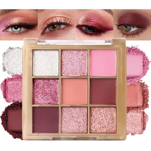 Vista 30 de CAKAILA Paleta de sombra de ojos mate de 10 colores, color gris y gris topo, paleta de sombra de ojos neutra, paleta de maquillaje de larga