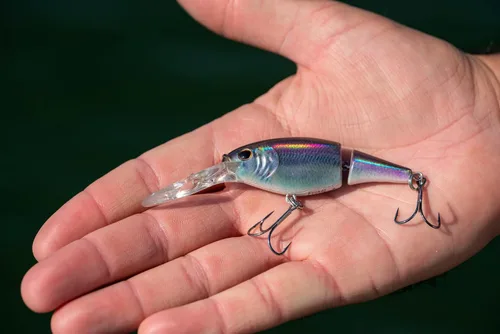 Vista 6 de Berkley Flicker Shad Jointed Fishing Hard Bait Negro plateado