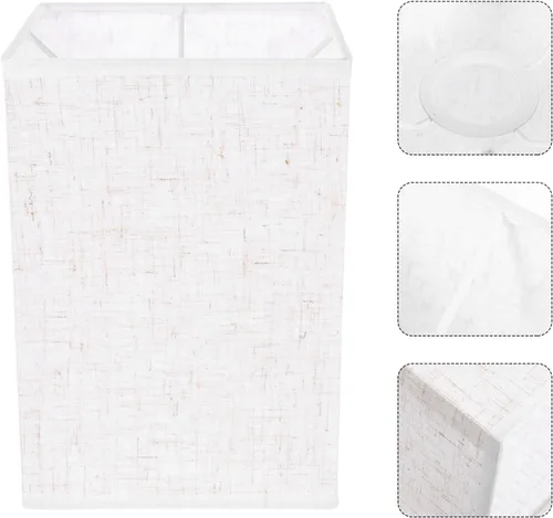 Vista 9 de Baluue Pantalla rectangular de lino de 7.87 x 5.51 x 5.51 pulgadas, cubierta de lámpara de mesa para lámparas de piso y escritorio, protección
