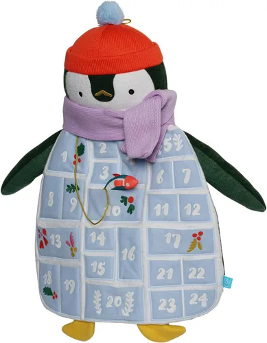 Vista 5 de Manhattan Toy Calendario de Adviento de felpa con diseño de pingüino Polly para cualquier año y decoración navideña para más de 3 años en adelante