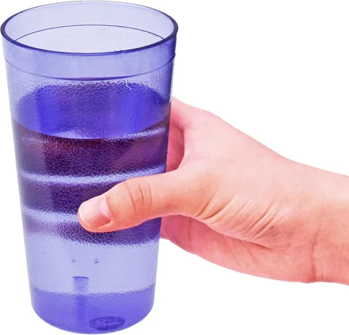 Vista 2 de New Star Foodservice - Vasos para bebidas de grado restaurante, color azul
