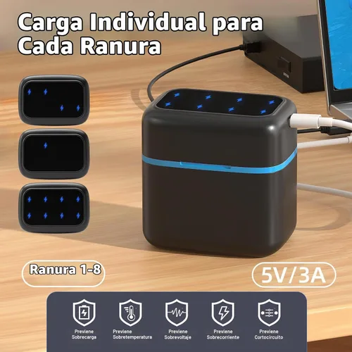 Vista 2 de Cargador Rápido de Batería AA Runpower, Adaptado para Ni-MH/Ni-CD y Batería de Litio (Solo Cargador)