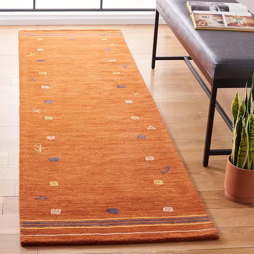 Vista 10 de SAFAVIEH Himalaya Collection - Alfombra de pasillo, 2.3 x 6 pies, azul, hecha a mano, de lana tribal bohemia, ideal para zonas de alto tráfico