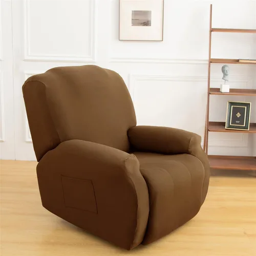 Vista 11 de LazyBoy - Funda para sillón reclinable, color liso, 4 piezas, fundas protectoras de muebles para sillón reclinable con bolsillo, funda para sofá