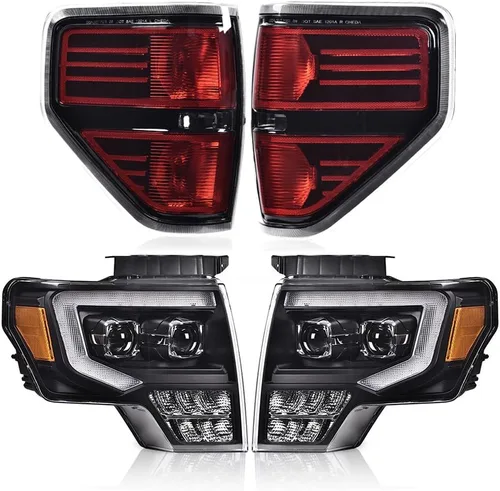 Vista 17 de PIT66 Conjunto de faros y luces traseras para Ford F150 2009-2014