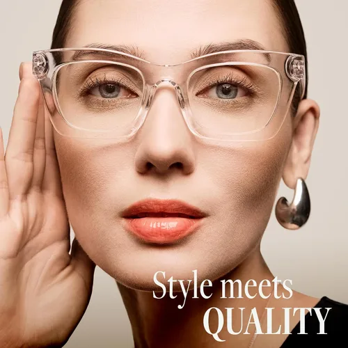 Vista 2 de CCVOO Lentes de lectura elegantes para mujer, anteojos elegantes, lectores de luz azul, tramposos