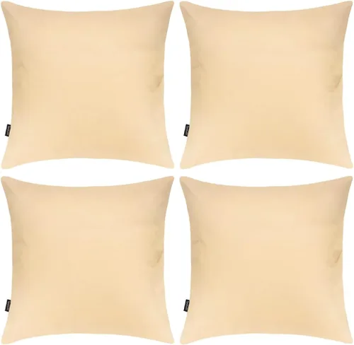 Vista 17 de Coddsmz Paquete de 4 fundas decorativas de 100% algodón para cojín cuadrado, funda de almohada de color liso para bricolaje, para sofá y dormitorio