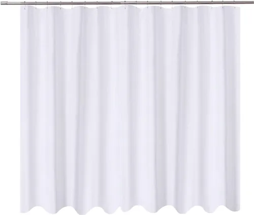 Vista 78 de N&Y Home Cortina o forro de tela para ducha, lavable a máquina, estrecho, negro, de 36 x 72 pulgadas Hotel Quality, Bottom Magnets, Washable