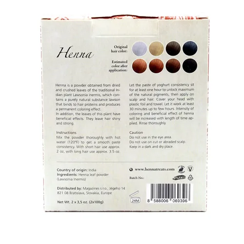 Vista 3 de Polvo de henna - Tinte para el cabello rojo - Orgánico fresco y puro - 7 onzas - Indian Natural Hair Care