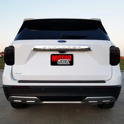 Vista 6 de Tinte de humo de vinilo precortado para luz trasera Ford Explorer 2020-2023 (1. combo de luz trasera, 20% humo oscuro)