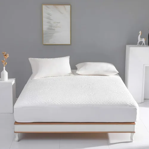Vista 7 de Protección de colchón impermeable tamaño Twin para cama, funda de colchón acolchada con bolsillo profundo de hasta 15 pulgadas