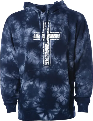 Vista 17 de Tcombo Sudadera con capucha unisex con diseño de cruz angustiada