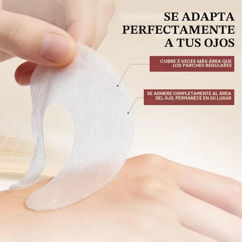 Vista 4 de Ycz Parches para debajo de los ojos (30 pares) – Máscaras de ojos con cafeína para ojos hinchados, ojeras y líneas finas, deshinchamiento