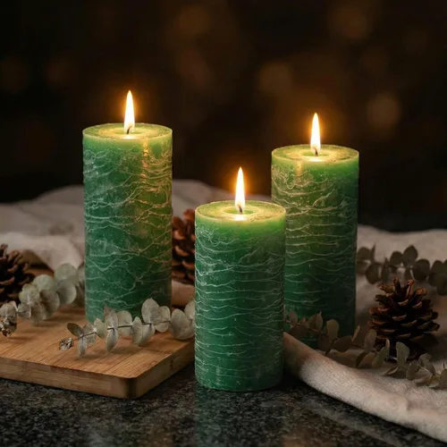Vista 69 de Richland® Juego de 20 velas de pilar de 2 x 3 pulgadas, color marfil sin perfume