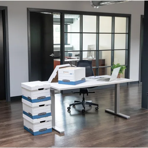 Vista 4 de Bankers Box Paquete de 4 cajas de almacenamiento de archivos de servicio