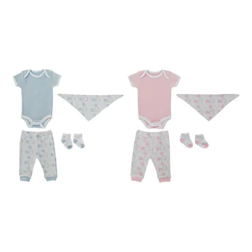 Vista 2 de Set de Regalo para Bebé DKD Home Decor BE-180261 Azul Blanco Rosa (2 Unidades)