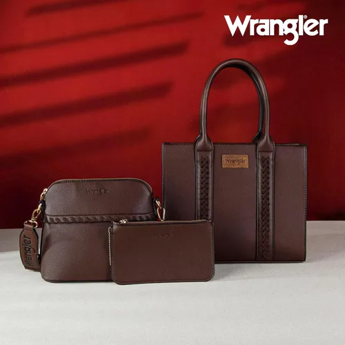 Vista 2 de Wrangler 3Pcs Purses for Women Tote Bag Crossbody Handbag Sets with Strap