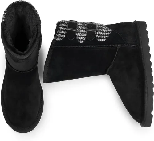 Vista 3 de DREAM PAIRS - Botas modernas para nieve de media caña para mujer