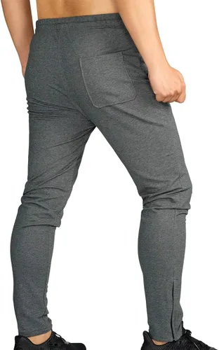 Vista 2 de Brokig - Pantalones deportivos con cremallera para hombre, pantalones casuales para entrenamiento y gimnasia, cómodos pantalones de chándal